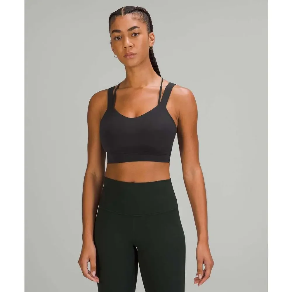 Lululemon Like a Cloud Bra Longline B/C Cup Size 2 Black EUC